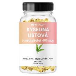 MOVIT ENERGY Kyselina listová L-methylfolát 400 mcg 90 tobolek