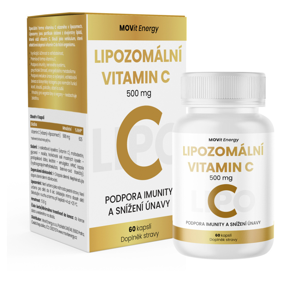 MOVIT ENERGY Lipozomální vitamin C 500 mg 60 kapslí