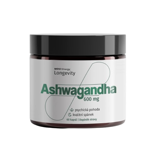 MOVIT ENERGY LONGEVITY - Ashwagandha 600 mg, 5% withanolidů, 60 kapslí