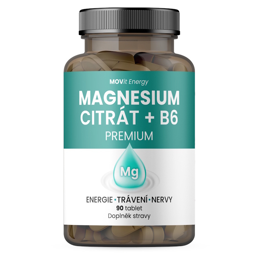 MOVIT ENERGY Magnesium Citrát 100 mg + B6, 90 tablet