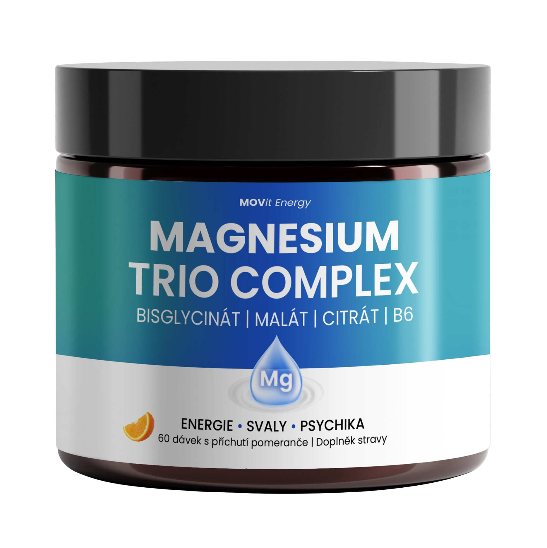 MOVIT ENERGY Magnesium Trio Complex Drink, pomeranč 360 g