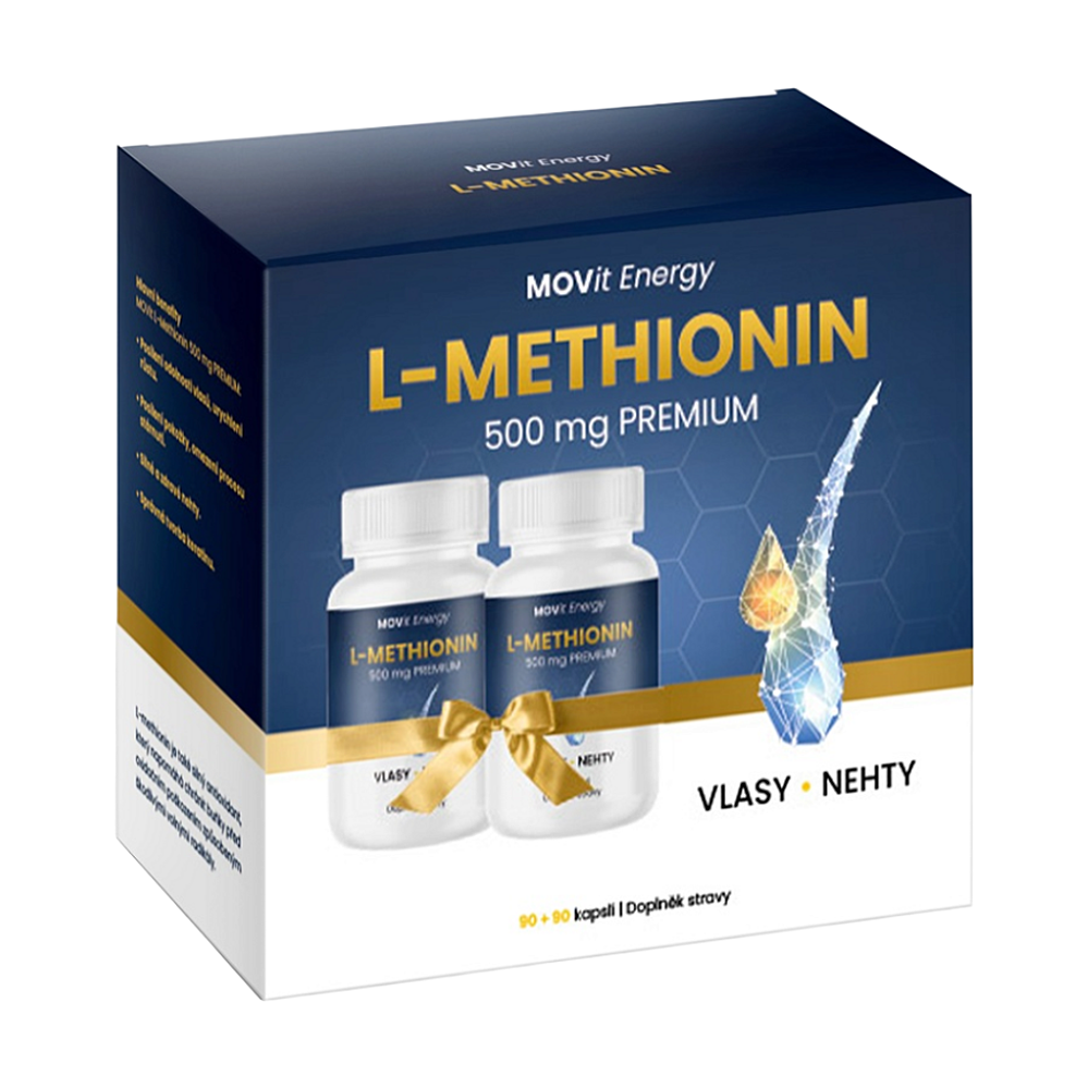 MOVIT ENERGY Methionin Premium 500 mg Dárkové balení  90 + 90 kapslí