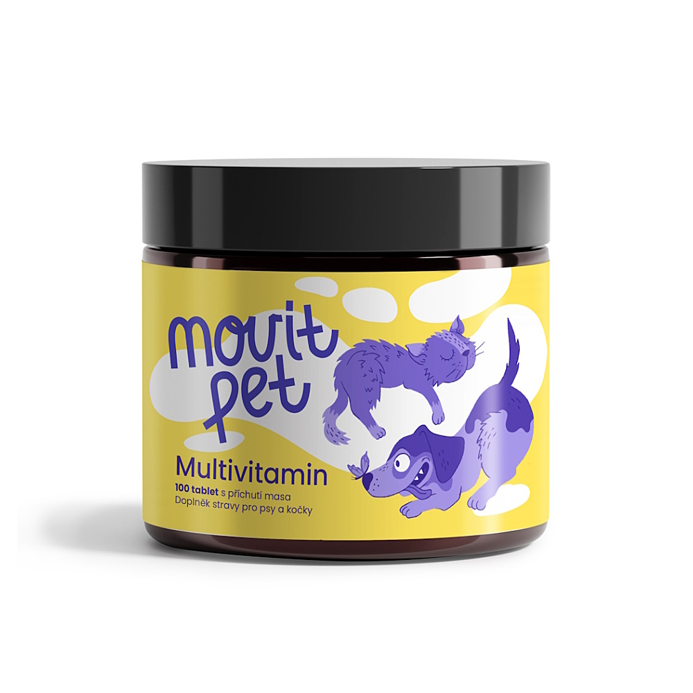 MOVIT ENERGY Pet multivitamin s příchutí masa 100 tablet