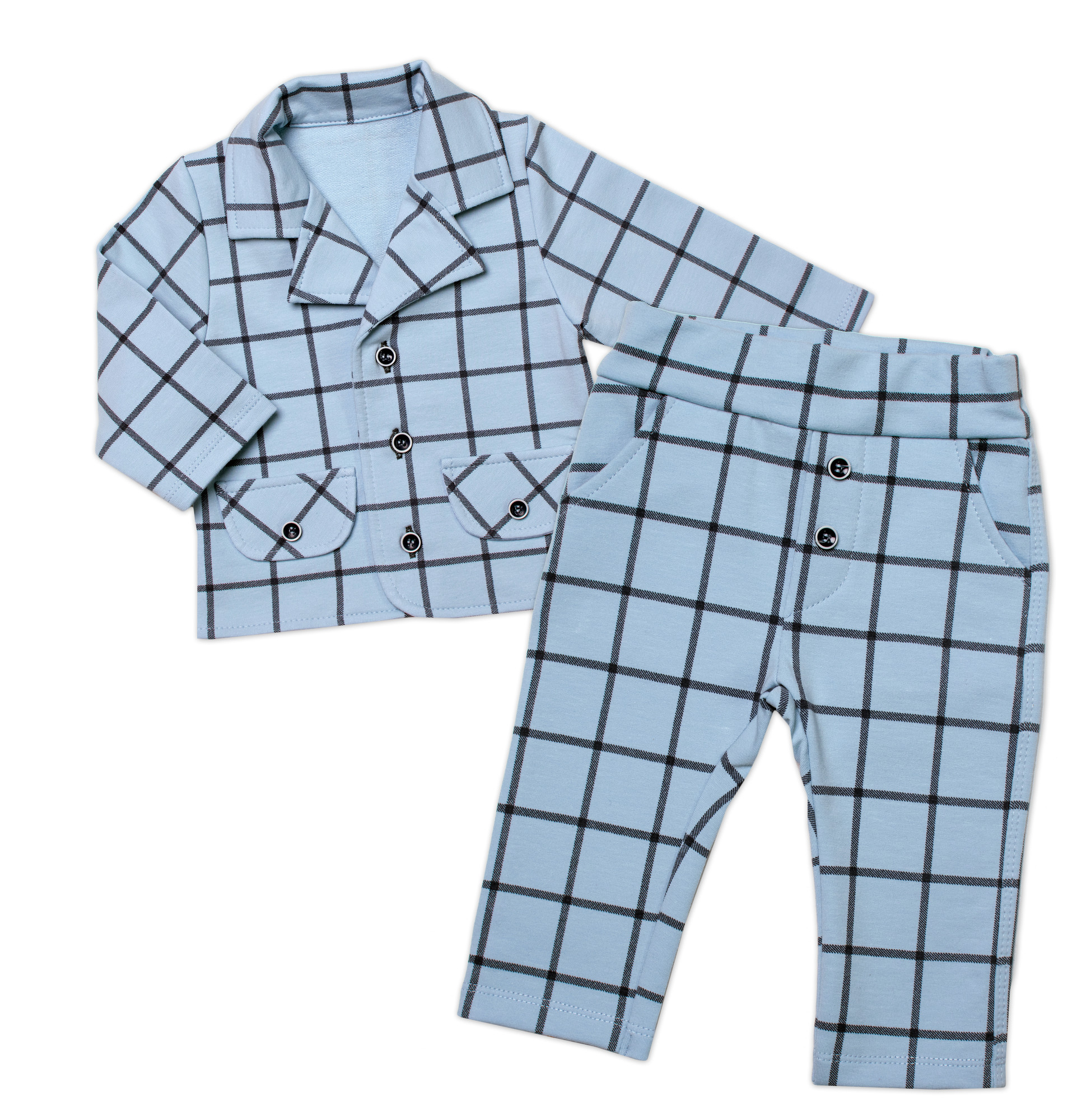 Mrofi 2-dílná elegantní sada kabátek + kalhoty Kárko Kuba, , modrá