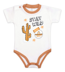 Mrofi Body kr. rukáv, bavlna, zapínání u krku Mexiko , ecru, vel. 74