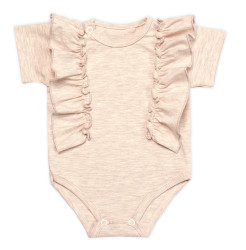 mrofi Body kr. rukáv s volánkem béžový, vel. 62
