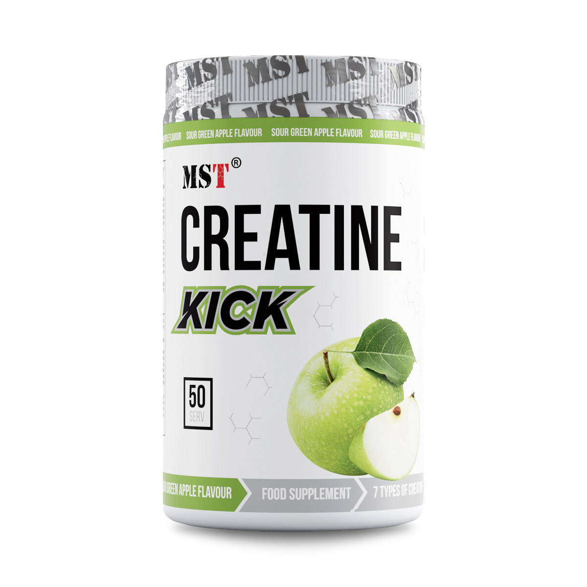 MST Nutrition Creatine Kick 500 g zelené jablko