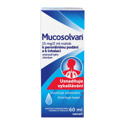Mucosolvan 15 mg/2 ml roztok 60 ml
