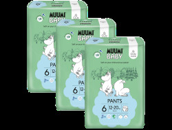 Muumi Baby Pants 6 Junior 12–20 kg eko kalhotky 108 ks