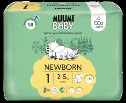 MUUMI BABY Pleny jednorázové 1 Newborn 2-5 kg 25 ks