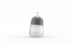 Nanobébé Silikonová dětská Flexy láhev 270ml 1ks - šedá