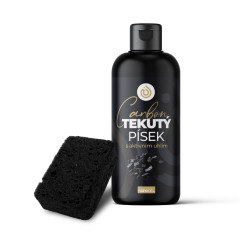 Nanolab Carbon Tekutý písek s aktivním uhlím 500 ml + houbička 1 ks