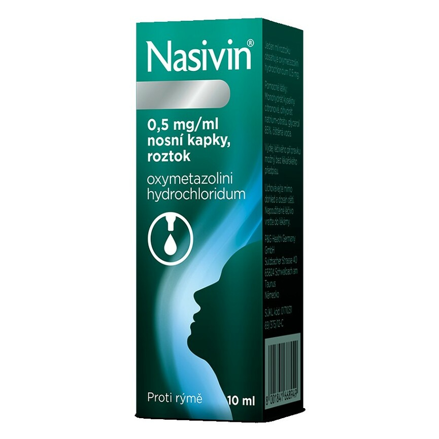 NASIVIN® 0,5% Nosní kapky, roztok 10 ml