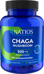 NATIOS Chaga Mushrooms 500 mg 90 kapslí