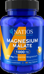 NATIOS Magnesium Malate 1000 mg + B6 90 kapslí