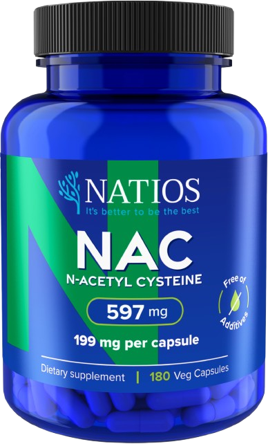 NATIOS NAC N-Acetyl Cysteine 597 mg 180 kapslí