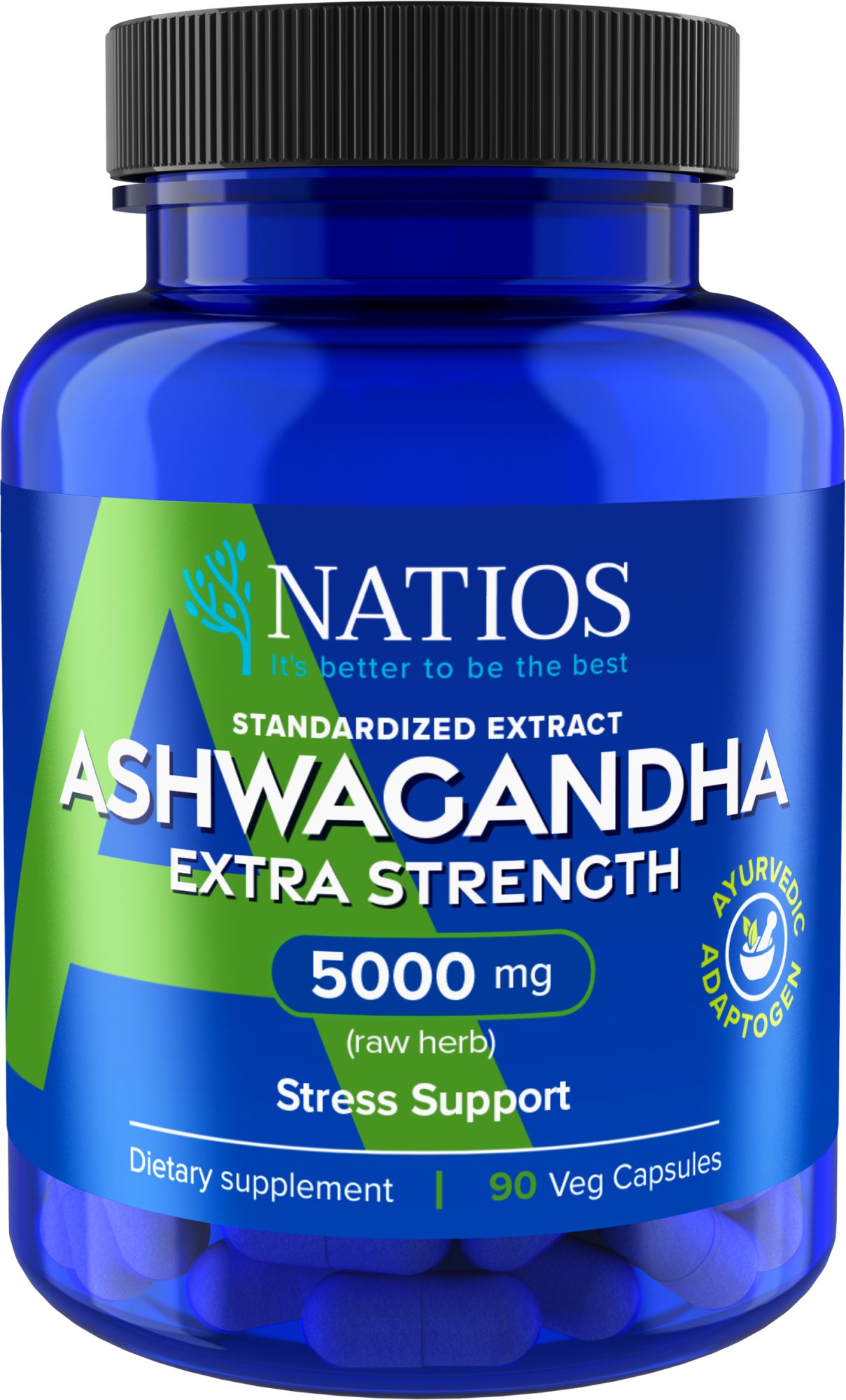 NATIOS Standardized Extract Ashwagandha Extra Strenght 5000 mg 90 kapslí