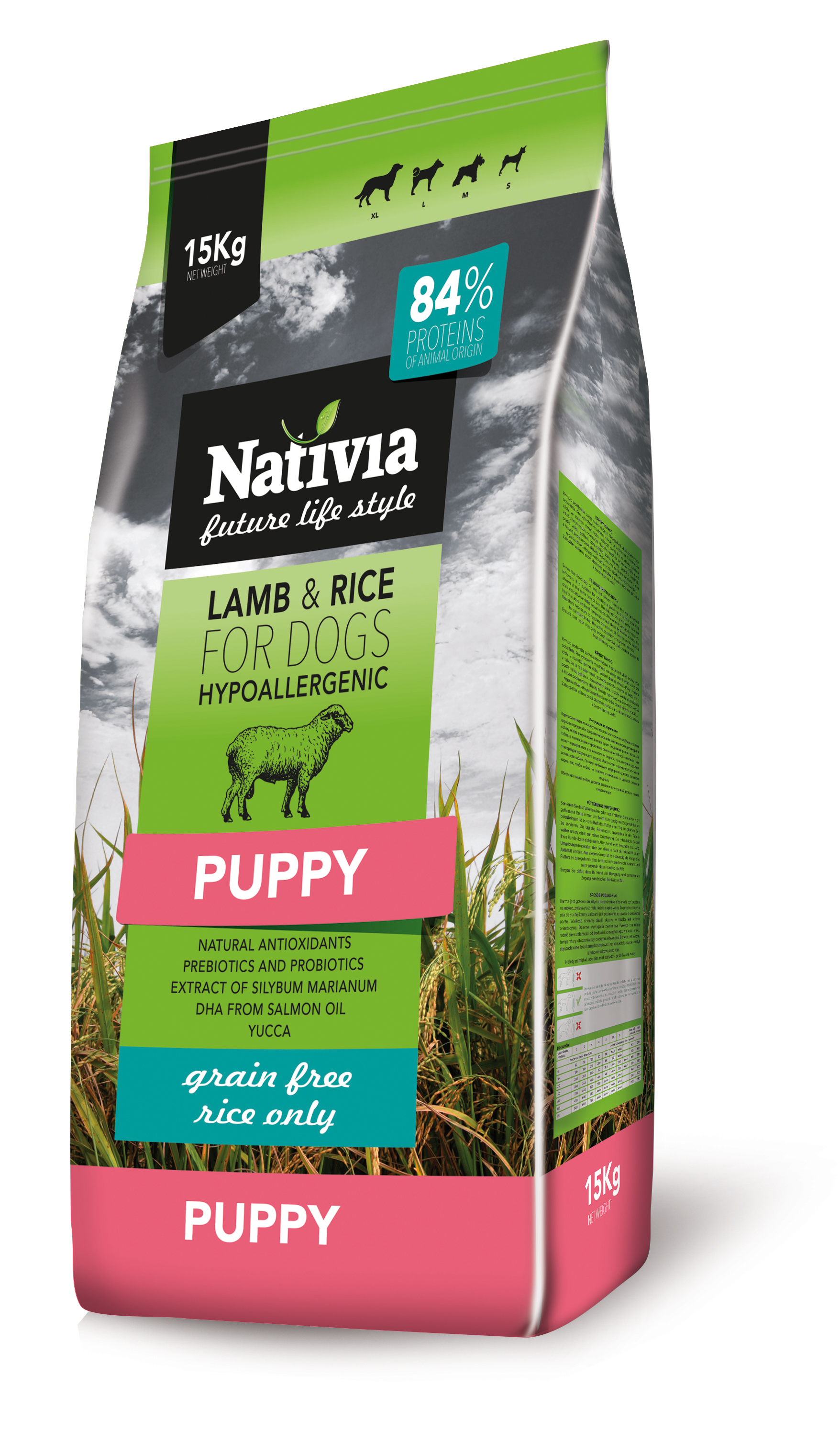 Nativia Lamb&Rice Puppy 15 kg