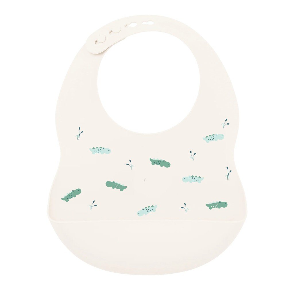 Nattou Bryndák silikonový se zapínáním bílý bez BPA