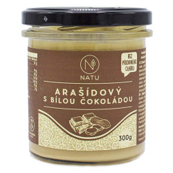 NATU Arašídový krém s bílou čokoládou bez přidaného cukru 300 g