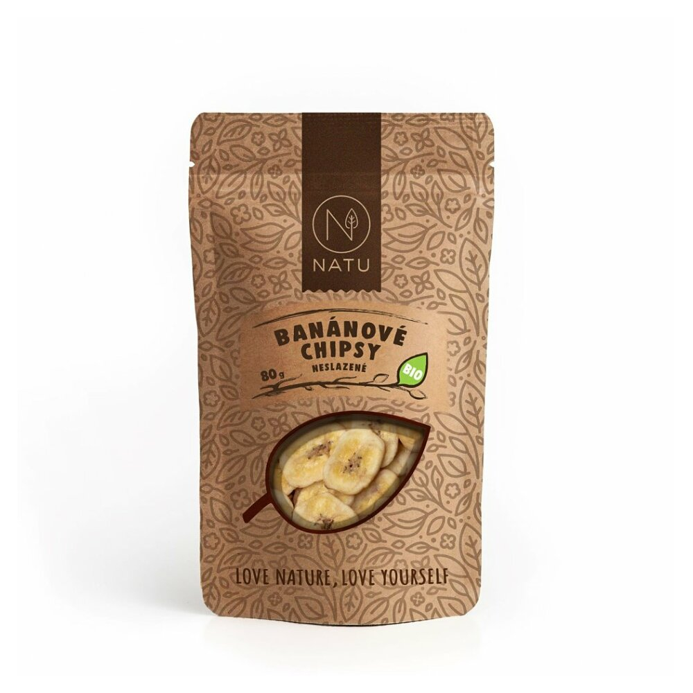 NATU Banánové chipsy neslazené BIO 230 g
