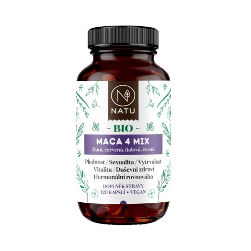 NATU BIO Maca 4 Mix 120 kapslí
