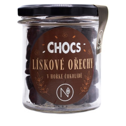 NATU Chocs lískové ořechy v 60% hořké čokoládě 180 g