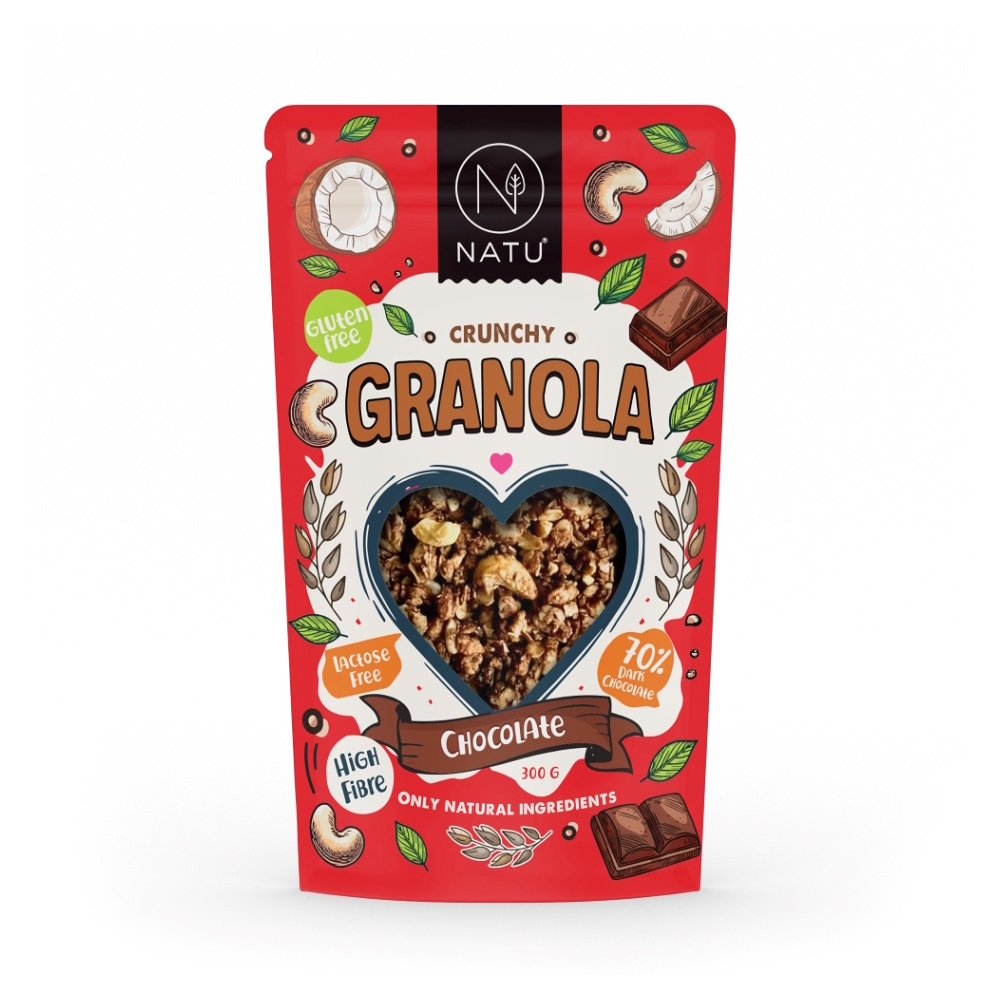 NATU Granola Křupavá čokoláda 300 g