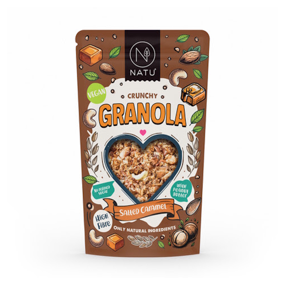 NATU Granola slaný karamel 380 g