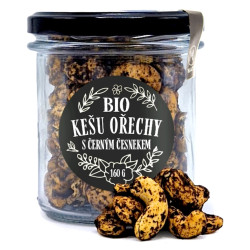 NATU Kešu ořechy s černým česnekem BIO 160 g