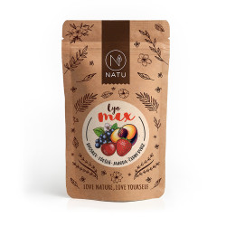NATU Lyo mix broskev & třešeň & jahoda & černý rybíz 40 g