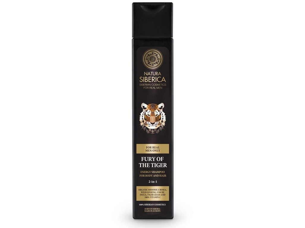 NATURA SIBERICA Energizující šampon na vlasy a tělo 2v1 Nezkrotnost tygra 250 ml