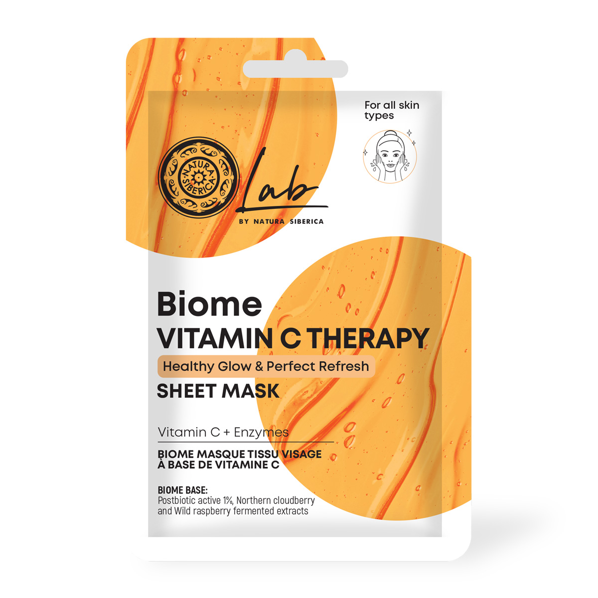 Natura Siberica Lab Biome Vitamin C Therapy Plátýnková maska 1 ks