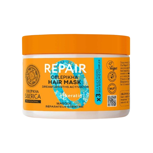 NATURA SIBERICA Oblepikha O Repair Regenerační maska na vlasy s keratinem 300 ml