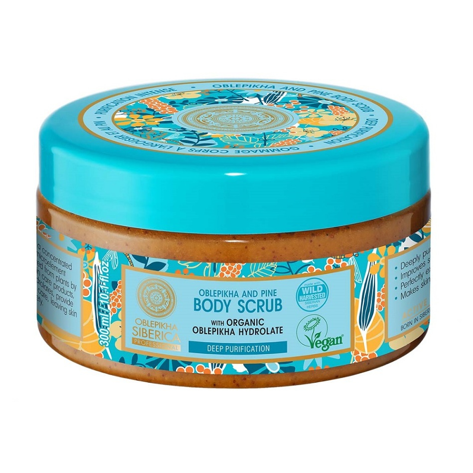 NATURA SIBERICA Rakytníkový tělový peeling s borovicí 300 ml