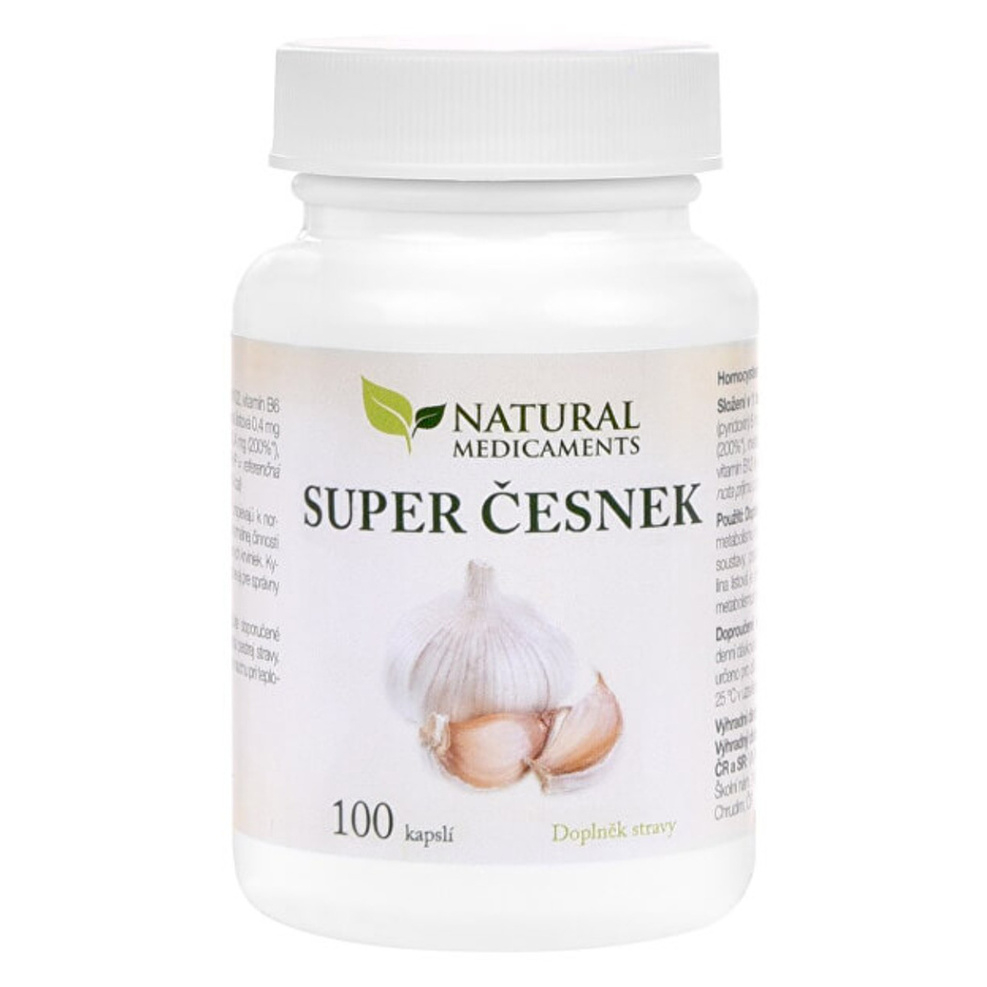 NATURAL MEDICAMENTS Super česnek 100 tablet