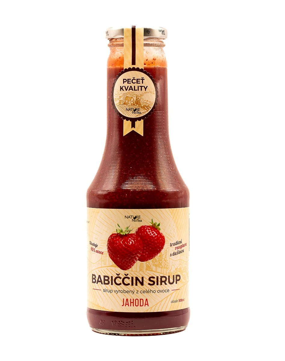 Nature Notea Babiččin sirup ovocný Jahoda 500 ml