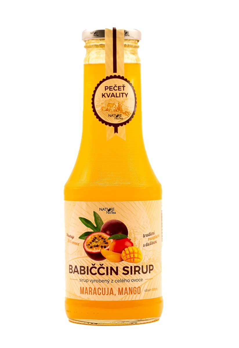 Nature Notea Babiččin sirup ovocný Maracuja a mango 500 ml