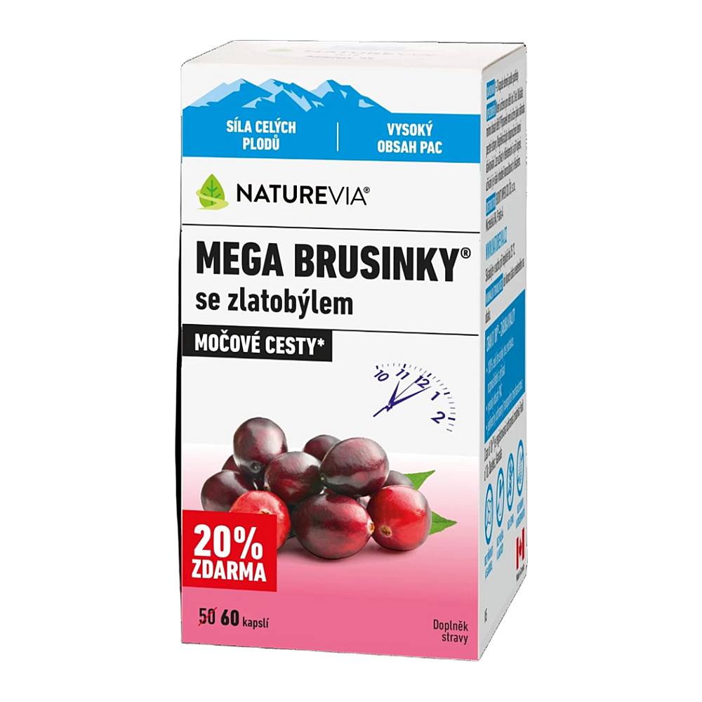 NATUREVIA Mega brusinky 60 kapslí