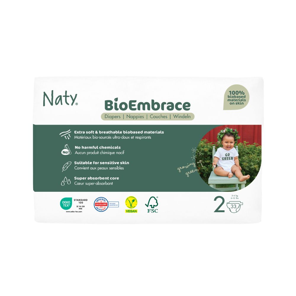Naty BioEmbrace Mini 3–6 kg dětské plenky 33 ks