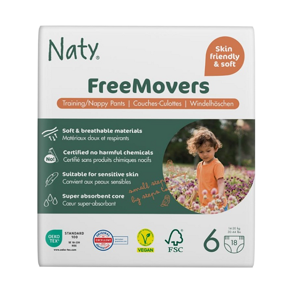 NATY Natahovací plenkové kalhotky XL 16+ kg 18 kusů