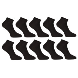 Nedeto 10PACK ponožky nízké bambusové černé (10PBN01) XL