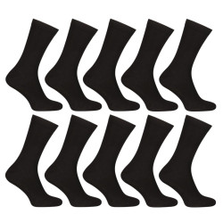 Nedeto 10PACK ponožky vysoké bambusové černé (10PBV01) M