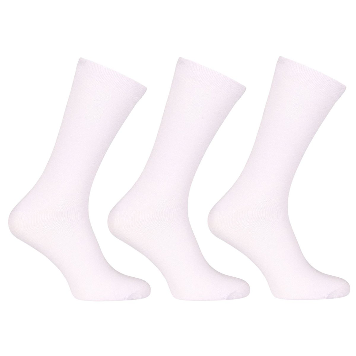 Nedeto 3PACK ponožky vysoké bambusové bílé (3PBV02) S