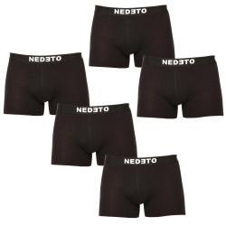 Nedeto 5PACK pánské boxerky černé (5NB001b) 5XL