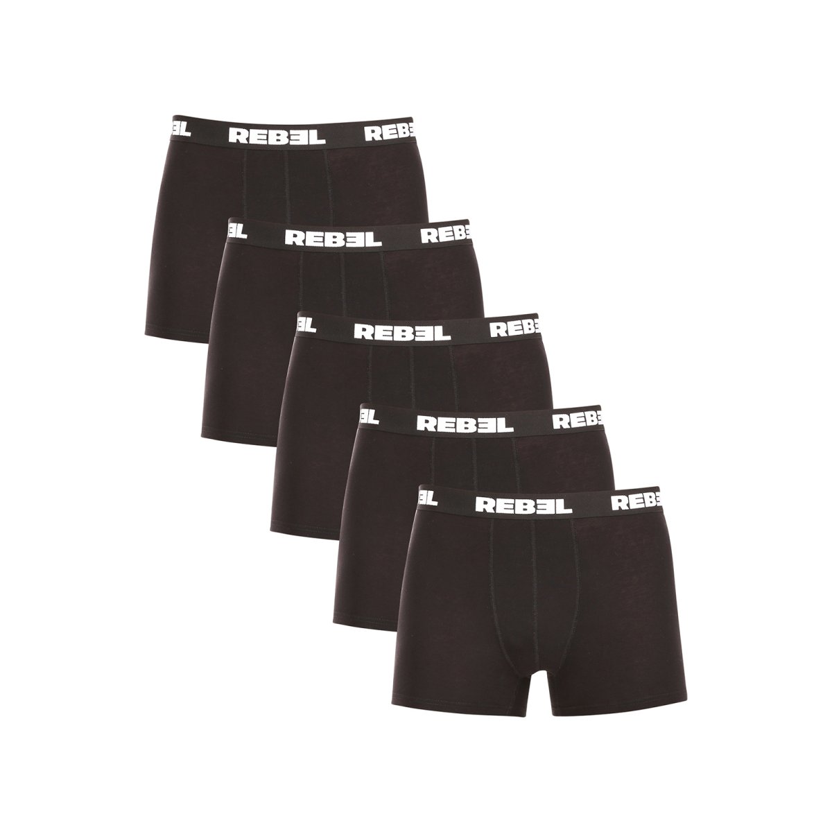 Nedeto 5PACK pánské boxerky Rebel černé (5NBR001) 4XL