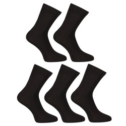 Nedeto 5PACK ponožky kotníkové bambusové černé (5PBK01) L