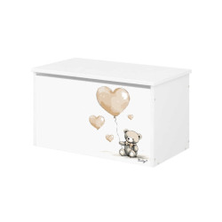 NELLYS Box na hračky - Teddy love - béžový