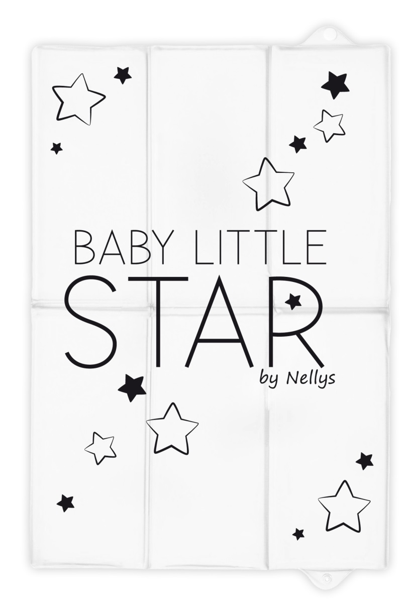 NELLYS Cestovní přebalovací podložka, Star, 60x40cm, bílá
