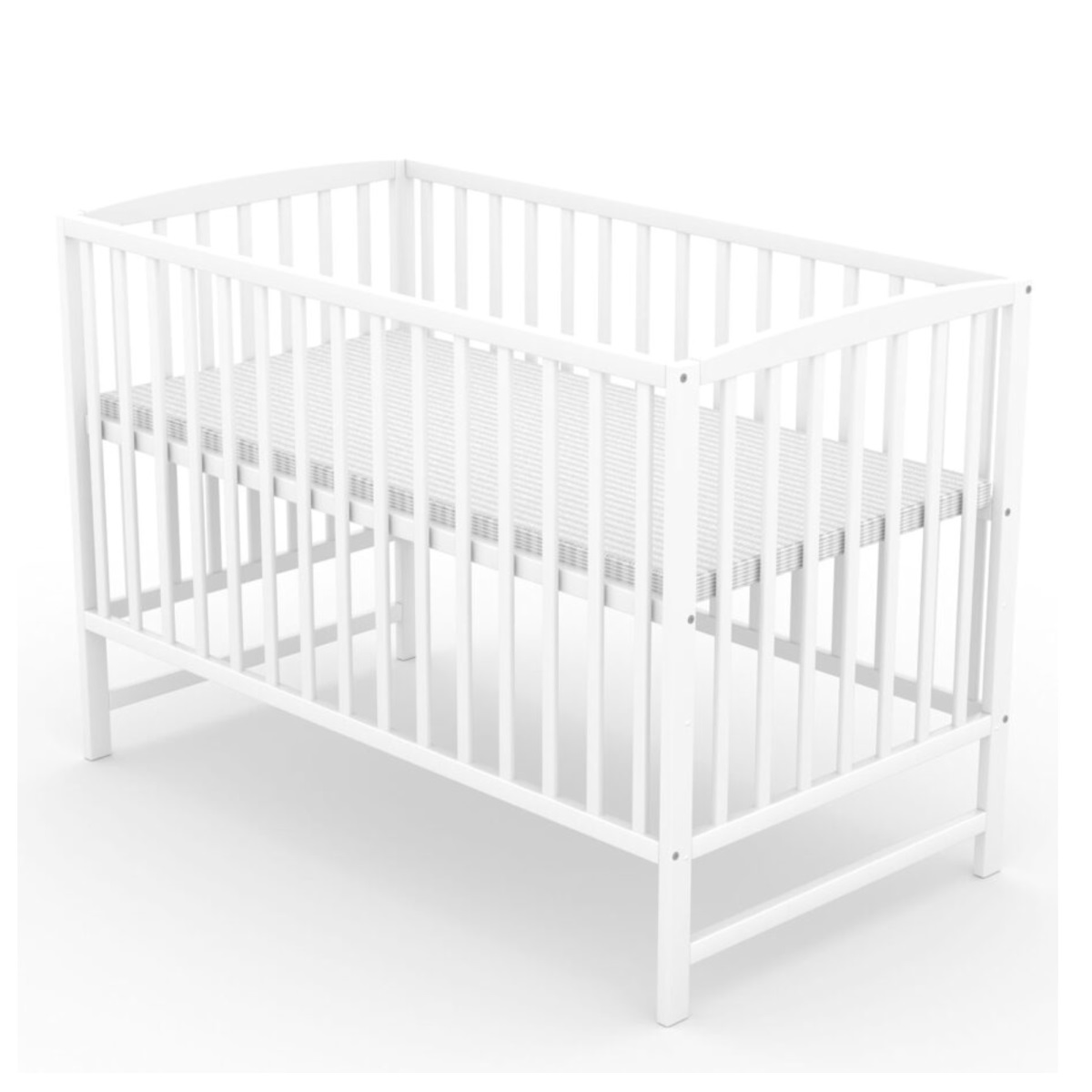 NELLYS Postýlka pro miminko ANNA 120x60cm se spouštěcím bokem - bílá